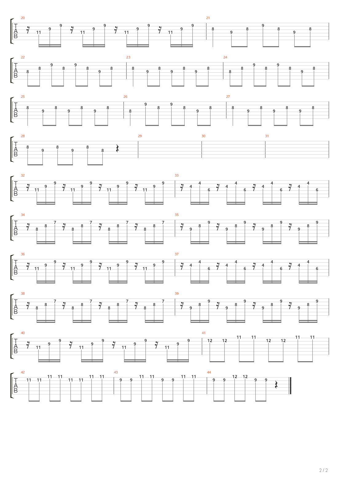 Paris（恐怖音乐）吉他谱