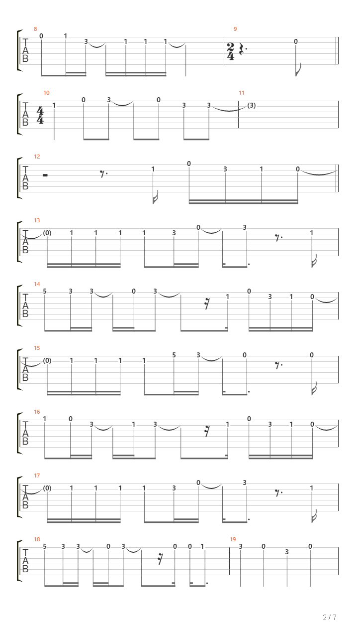 アルジャーノン（Algernon，阿尔吉侬，总谱）吉他谱