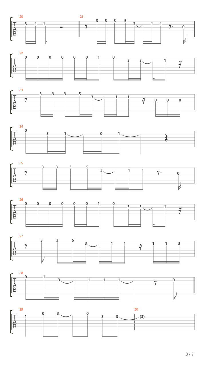 アルジャーノン（Algernon，阿尔吉侬，总谱）吉他谱