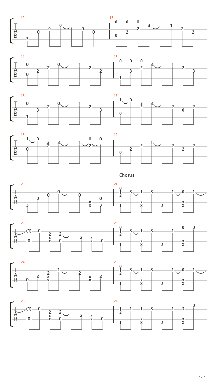 Love theme from Tiga吉他谱