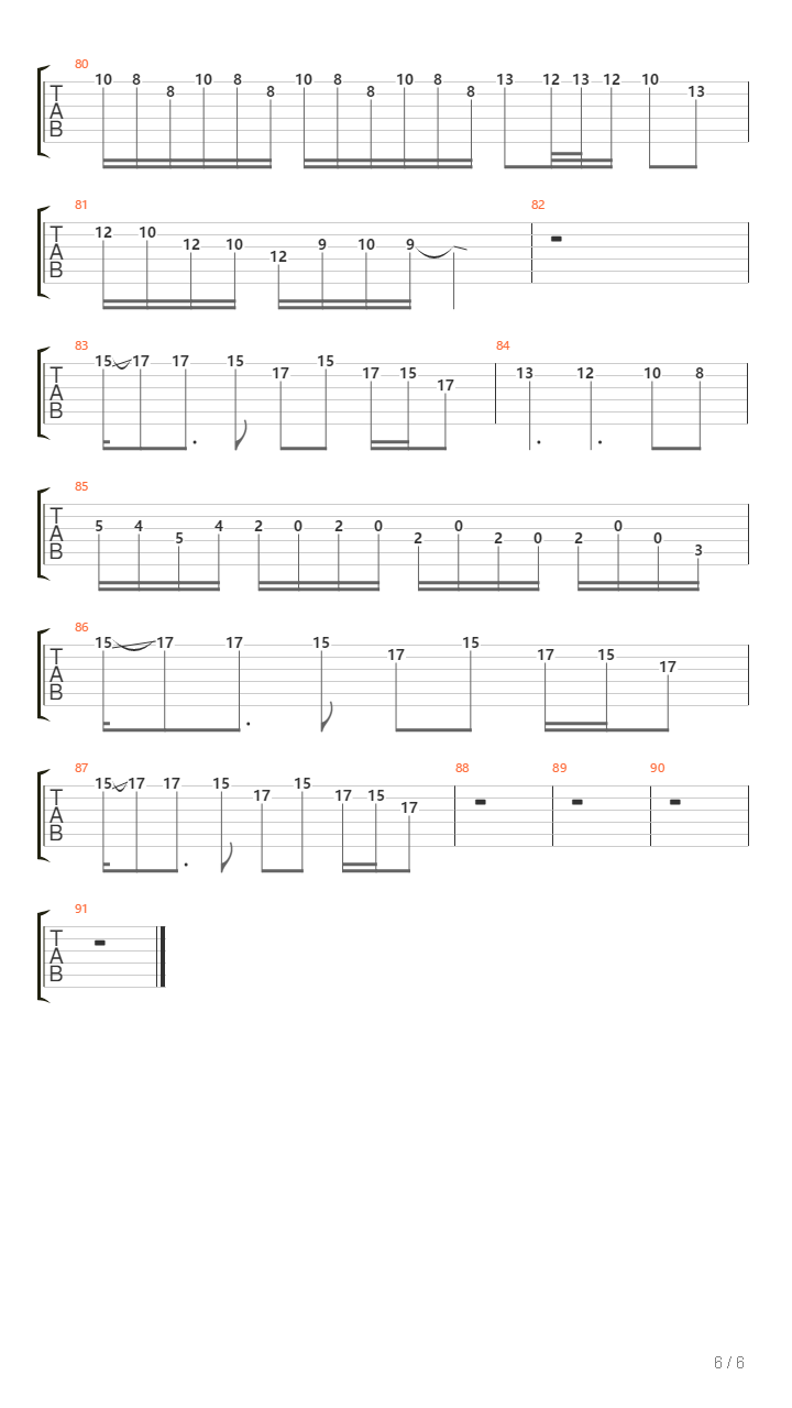 Costline（海岸线）吉他谱