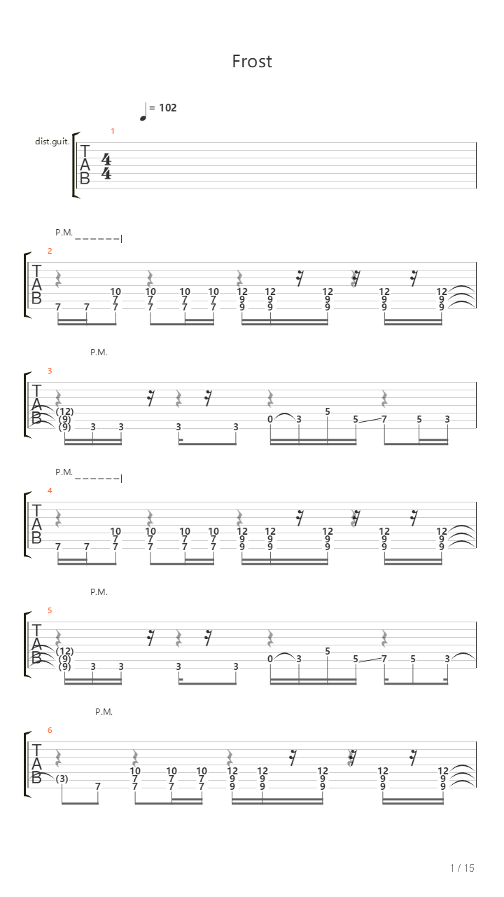 Frost吉他谱