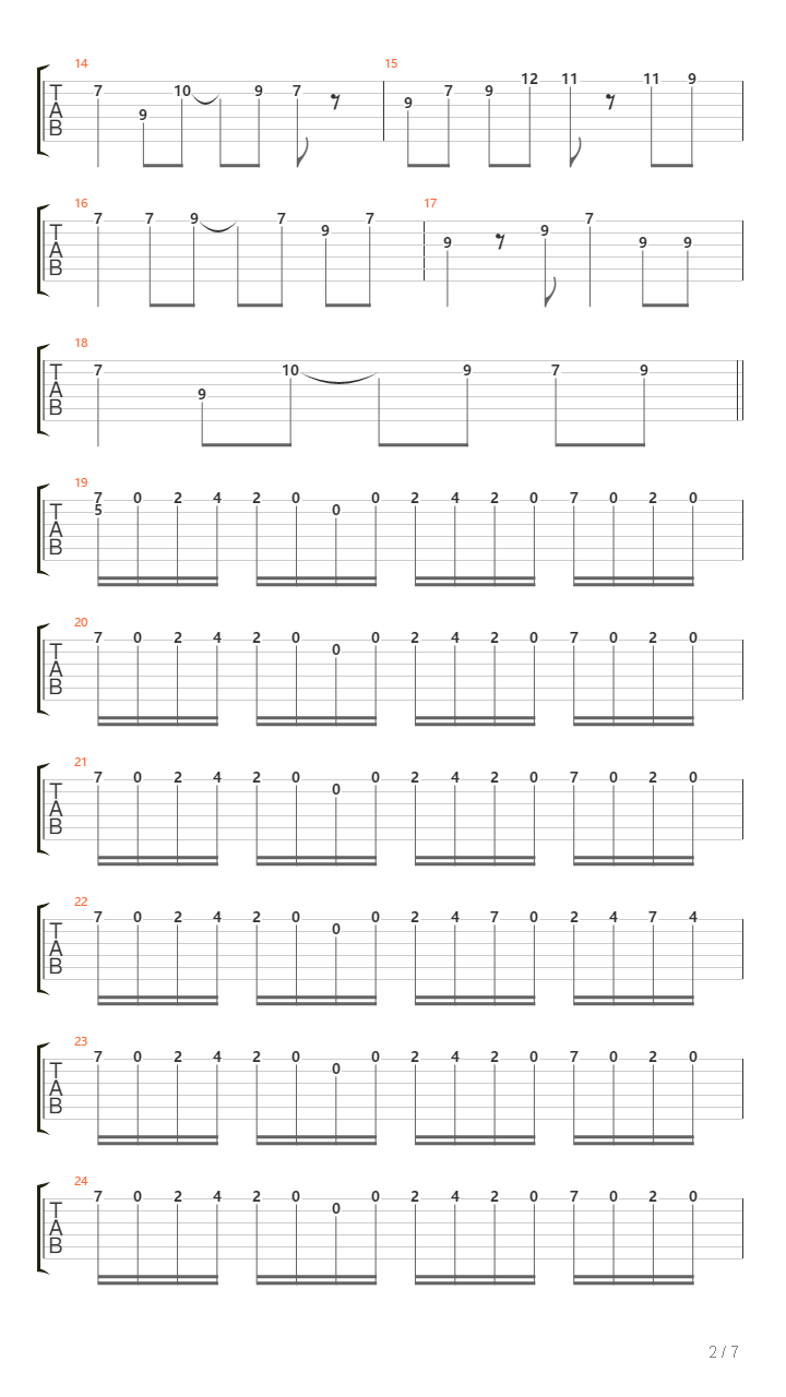 花と水飴、最終電車（Hana to Mizuame, Saishuu Densha，双吉他，指弹）吉他谱