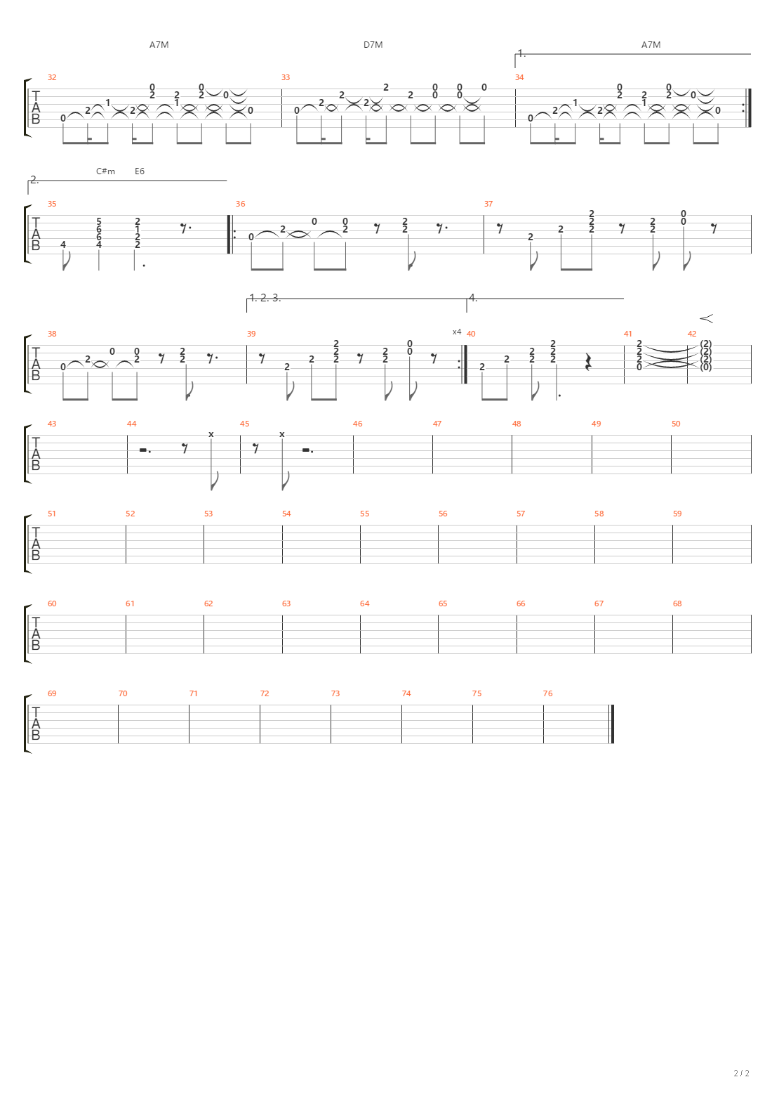 acro吉他谱