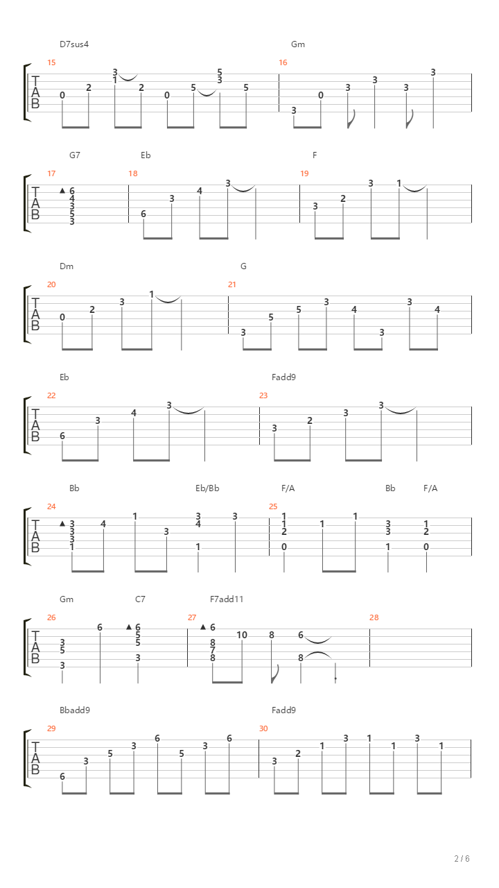 A Song for Love吉他谱