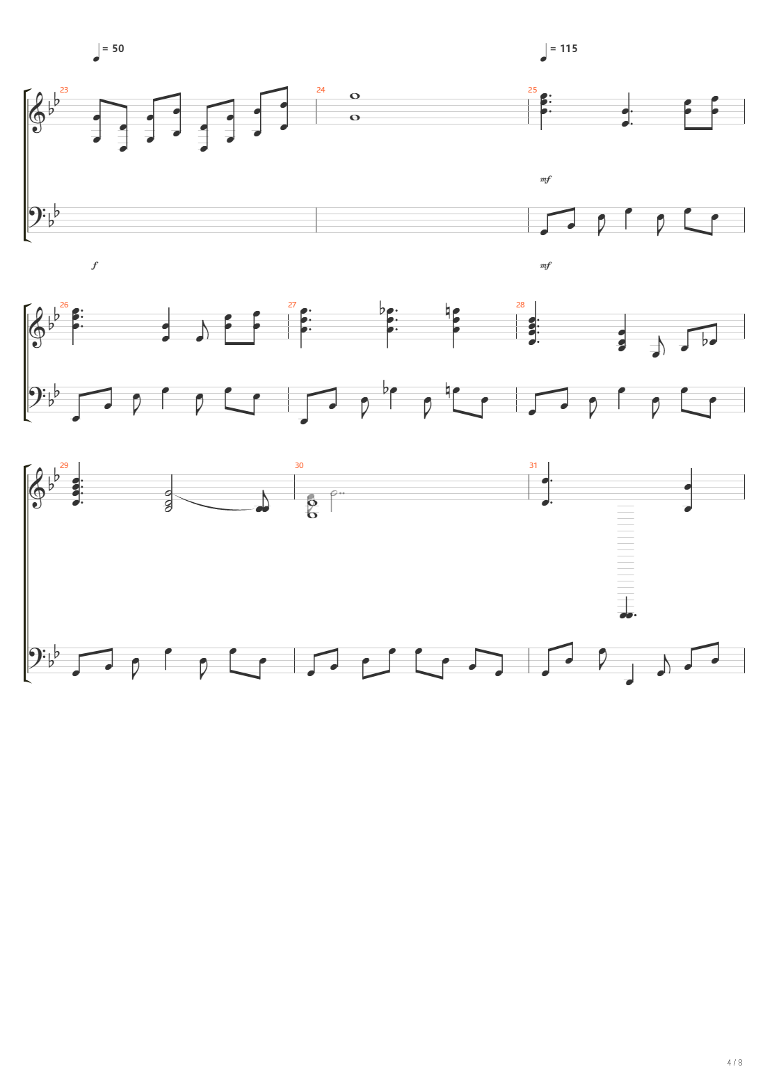 植物大战僵尸TAT版通关音乐（人能弹）吉他谱