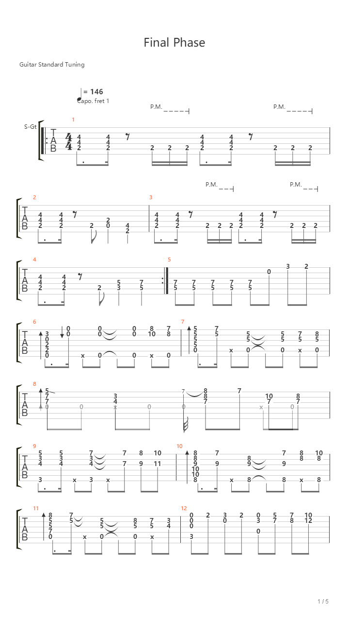 Final Phase吉他谱