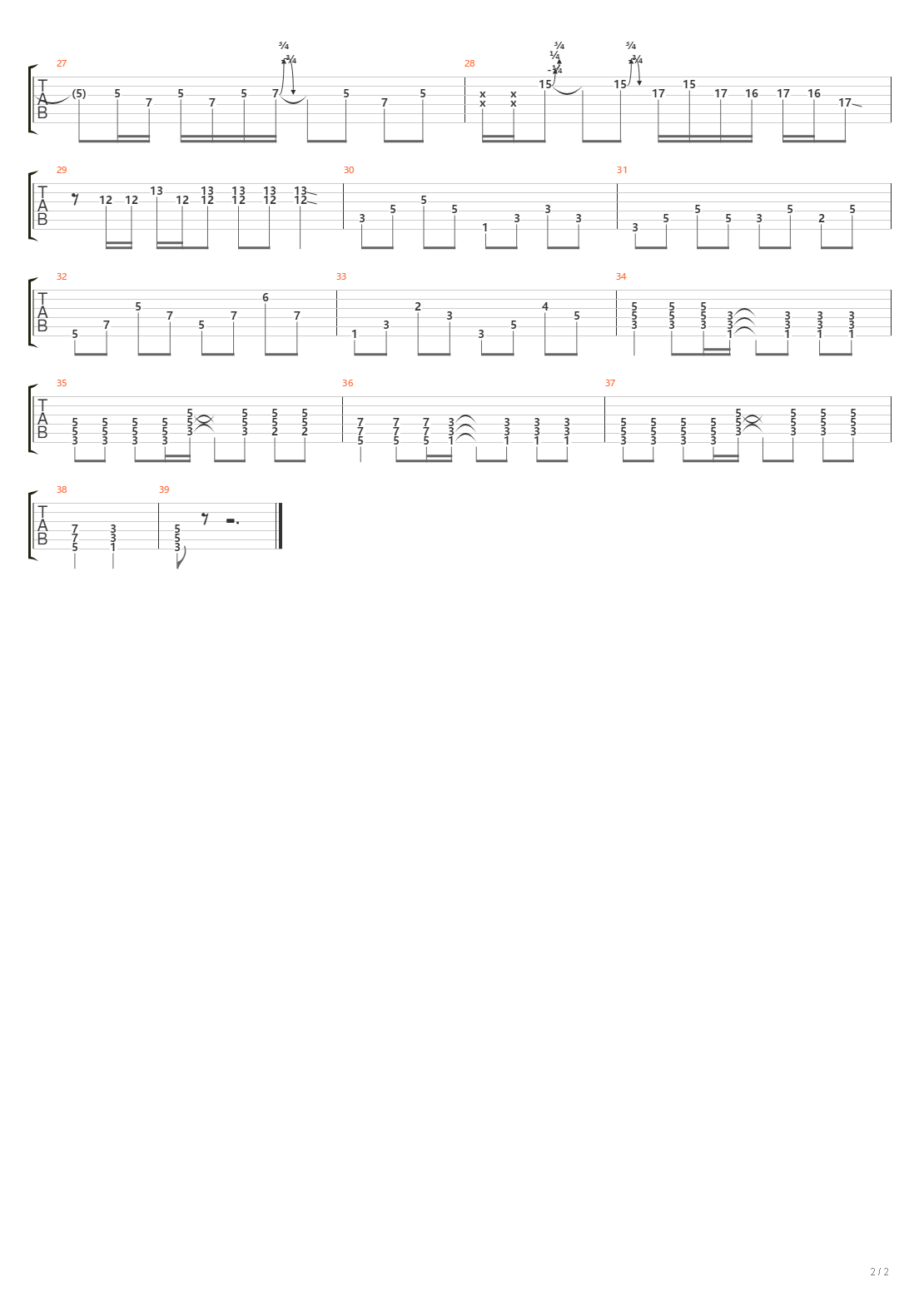 爱你（主音吉他）吉他谱
