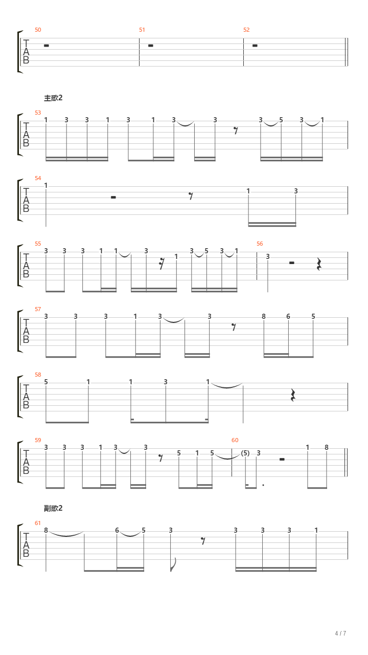 故乡(ZCC)吉他谱