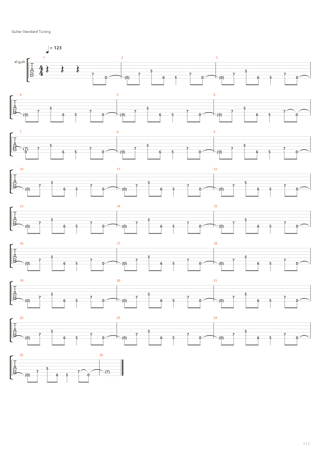 Enter Sandman吉他谱