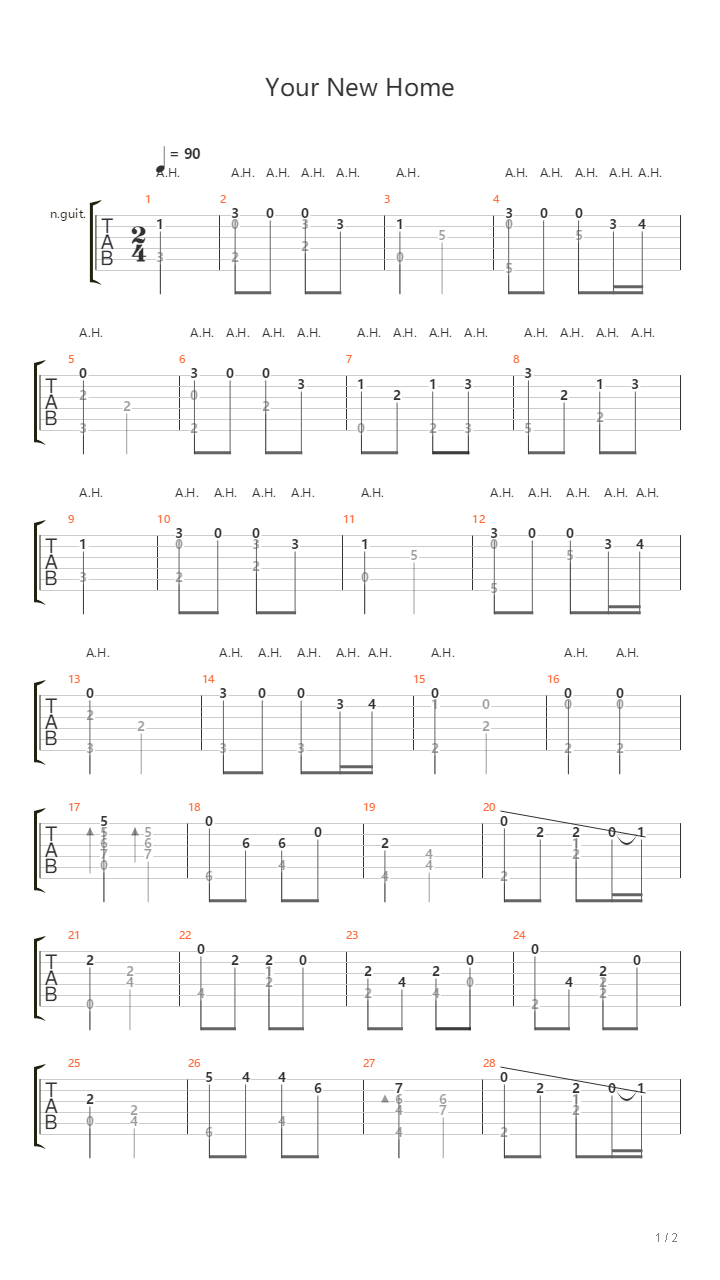 神奇数字马戏团 - Your New Home吉他谱