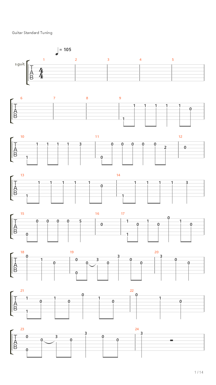 粼兰曲吉他谱