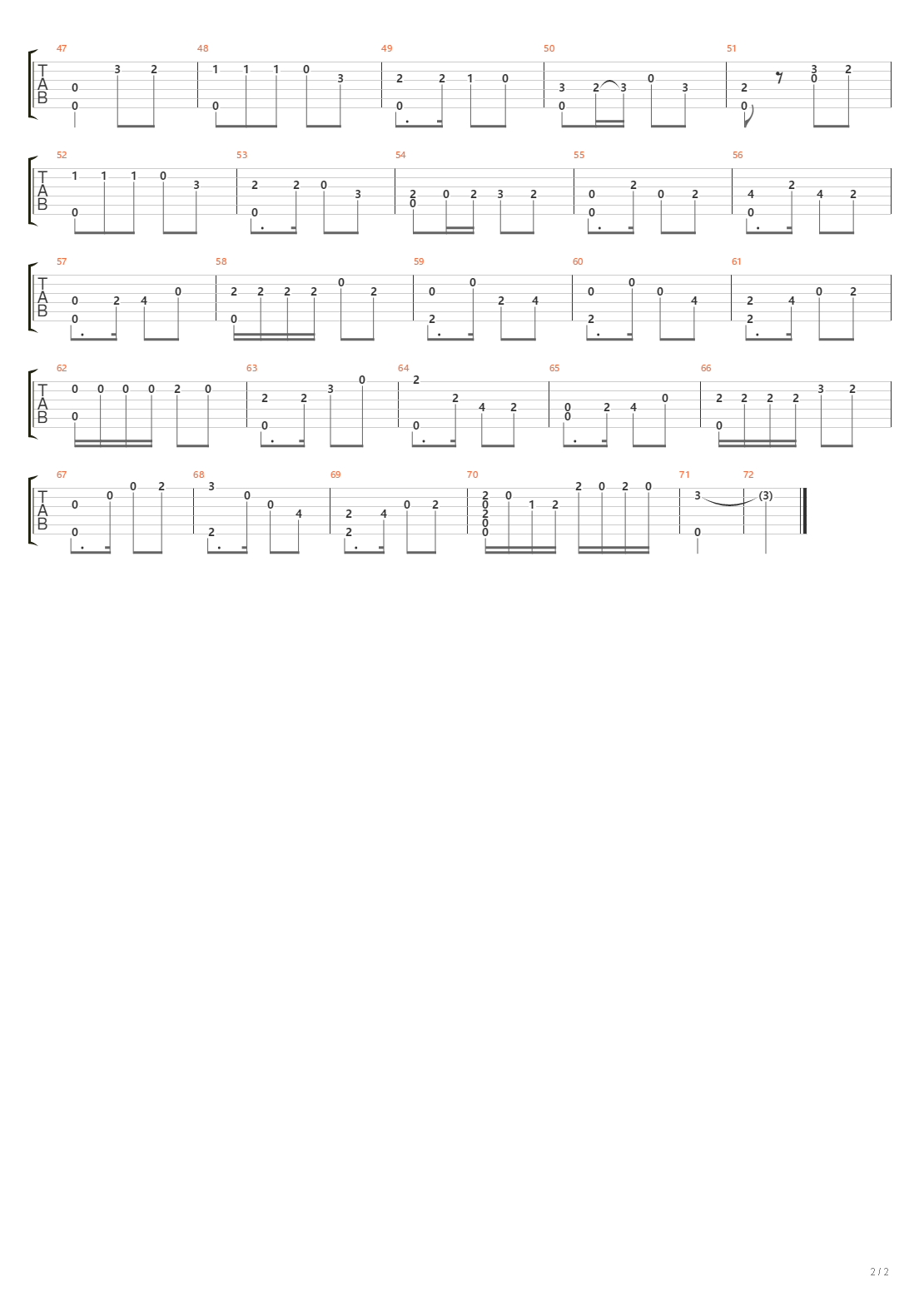 Carmen（单吉他版  drop D）吉他谱