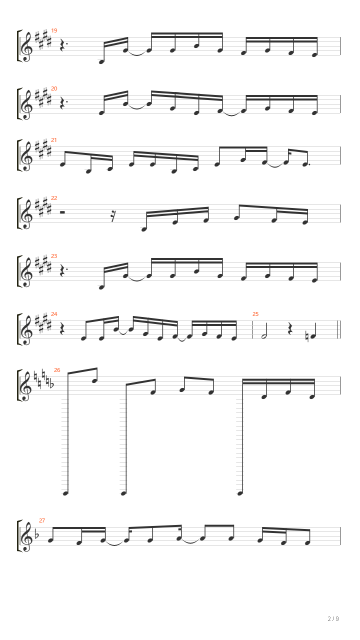 凪がぬ感情に音楽を(Nagiganu Kanjou ni Ongaku wo,在风平浪静的感情中演奏音乐)吉他谱