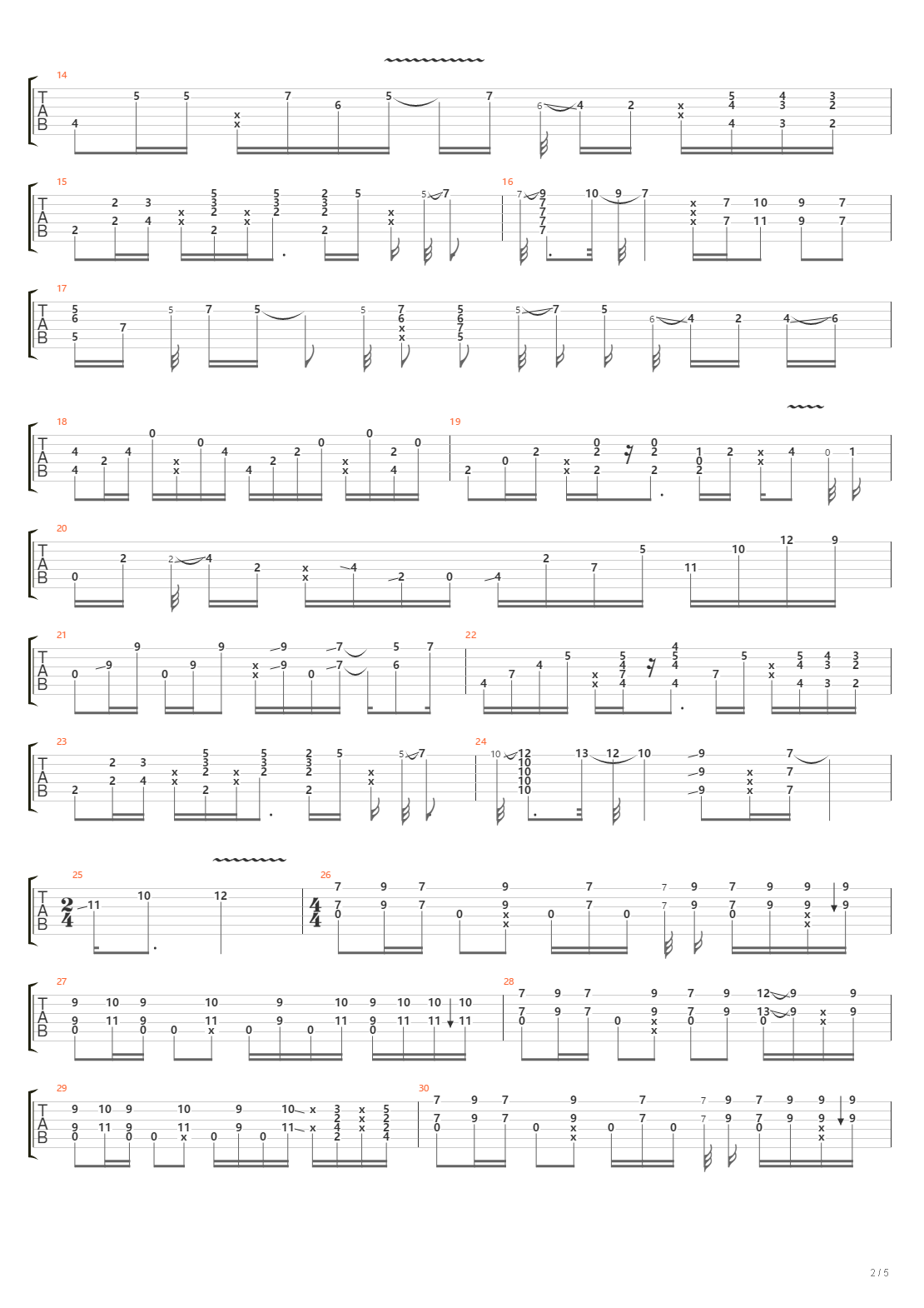Sunset （GTP）吉他谱