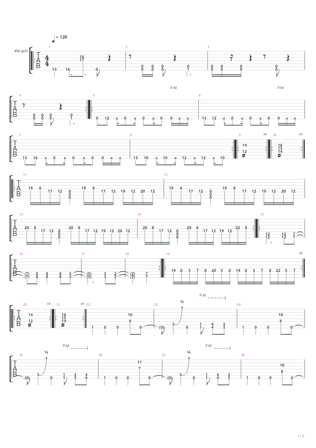 In gloom吉他谱