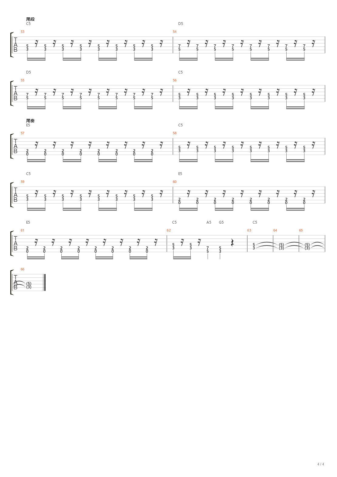 蹦蹦跳跳真可爱（摇滚版C调）吉他谱