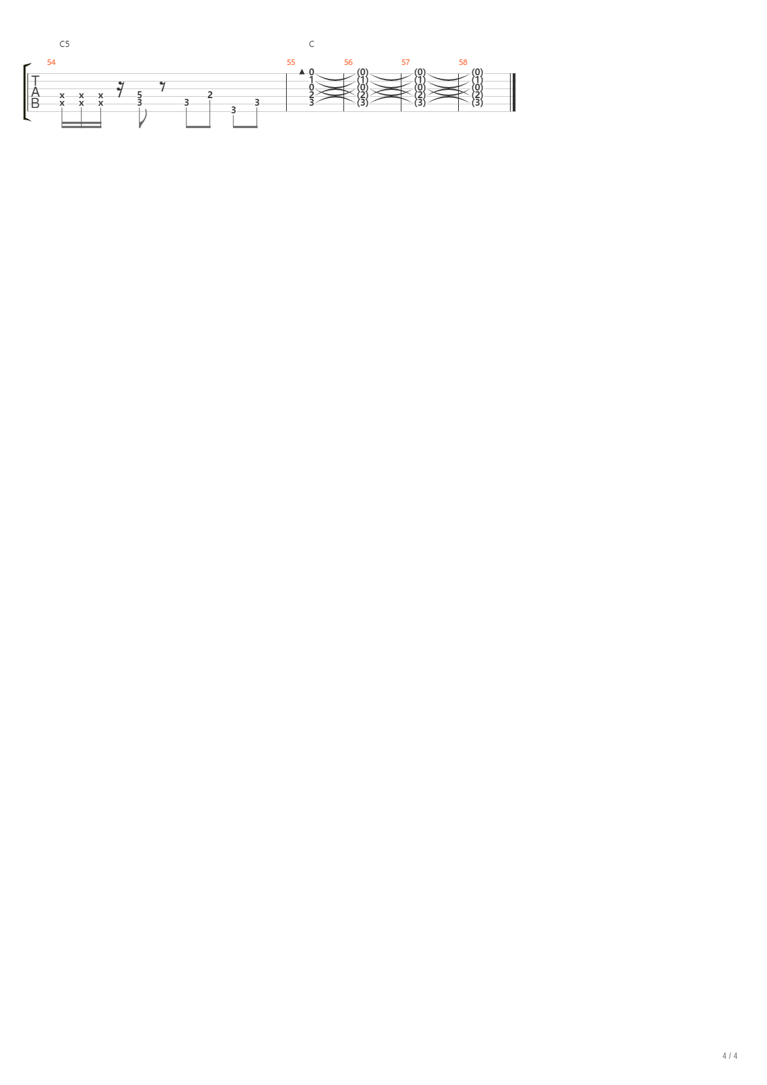 不必彷徨（金属版C调）吉他谱
