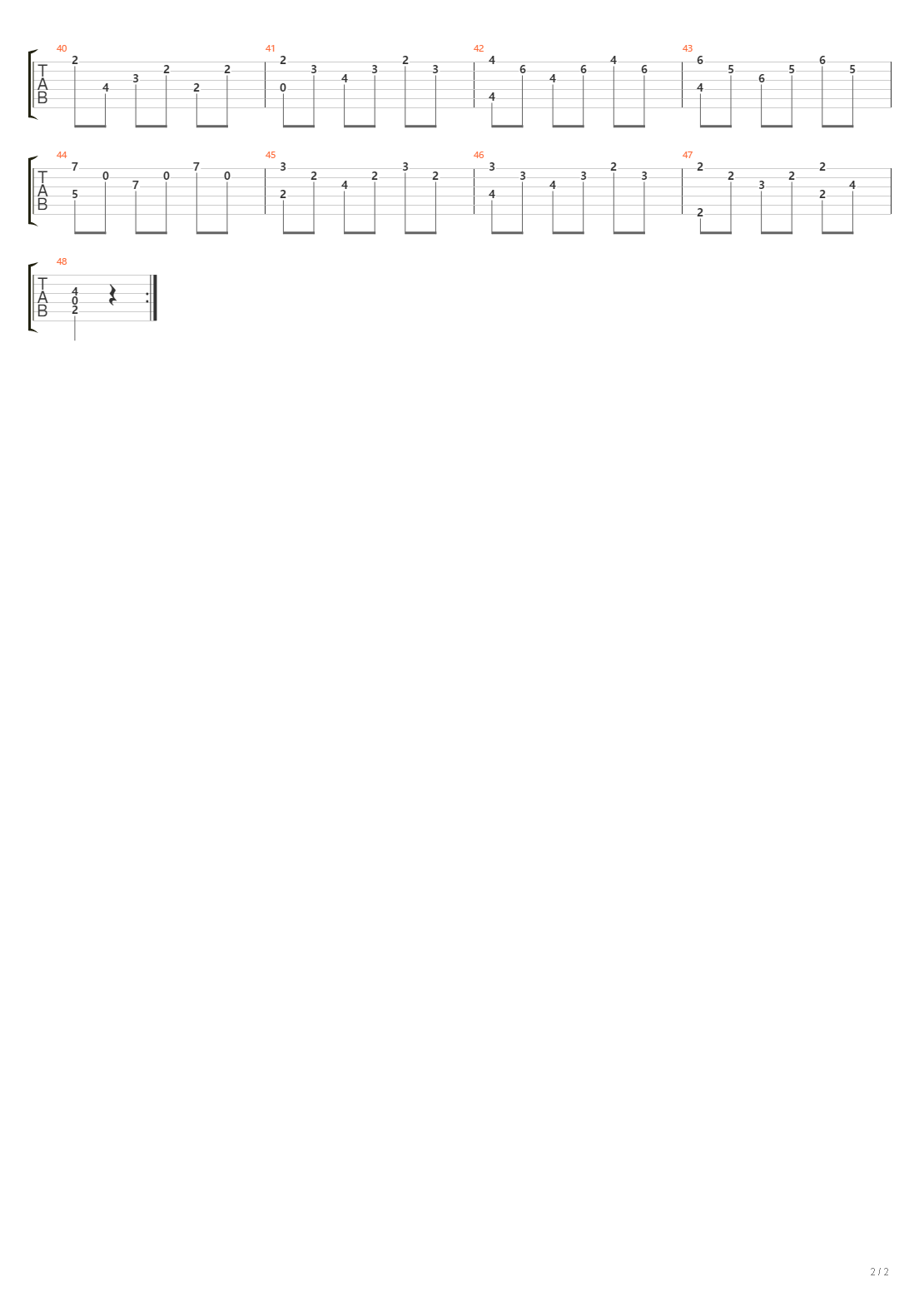 月光（Study No. 22, Op. 35 b小调第22号练习曲，作品 35）吉他谱