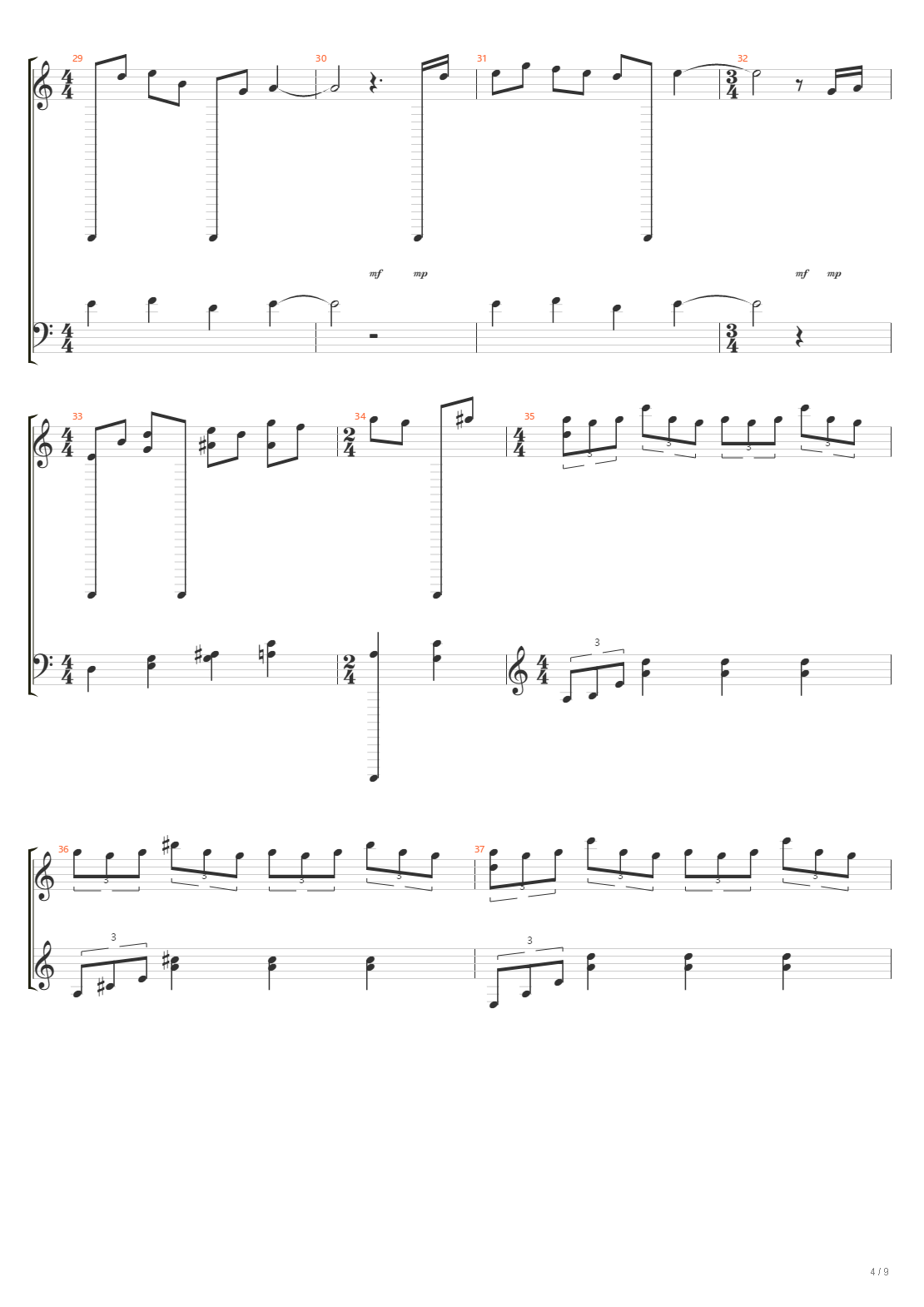 你的名字 - 三叶的主题曲（三葉のテーマ）吉他谱