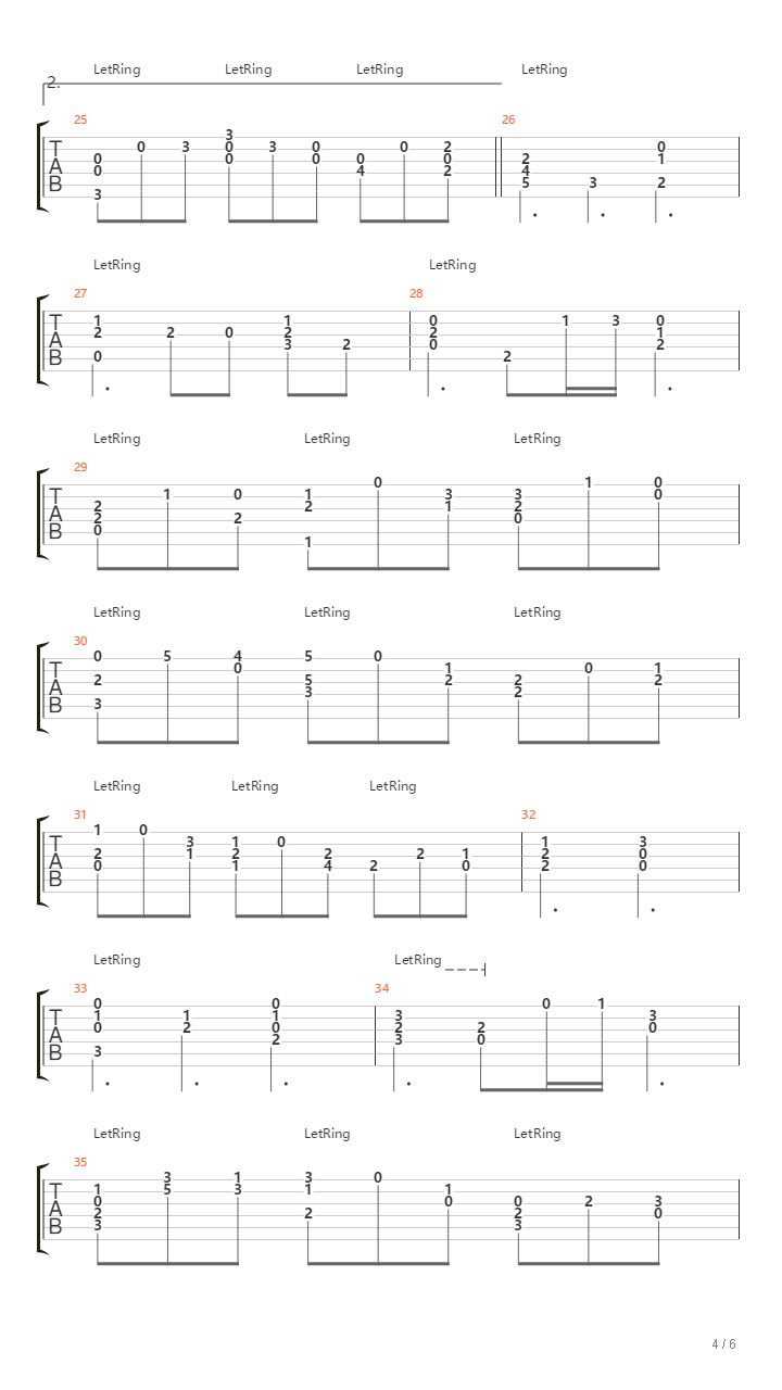Herz und Mund und Tat und Leben, Cantata BWV 147吉他谱