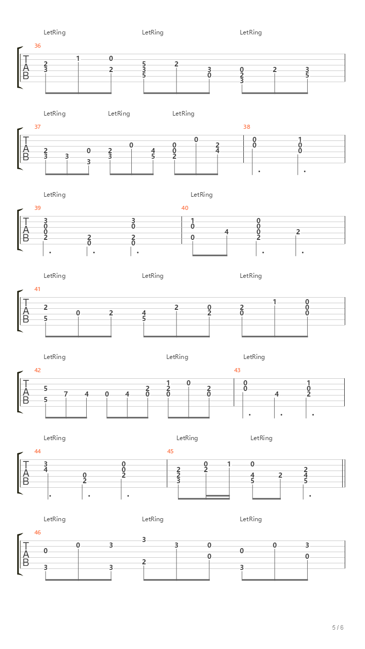 Herz und Mund und Tat und Leben, Cantata BWV 147吉他谱