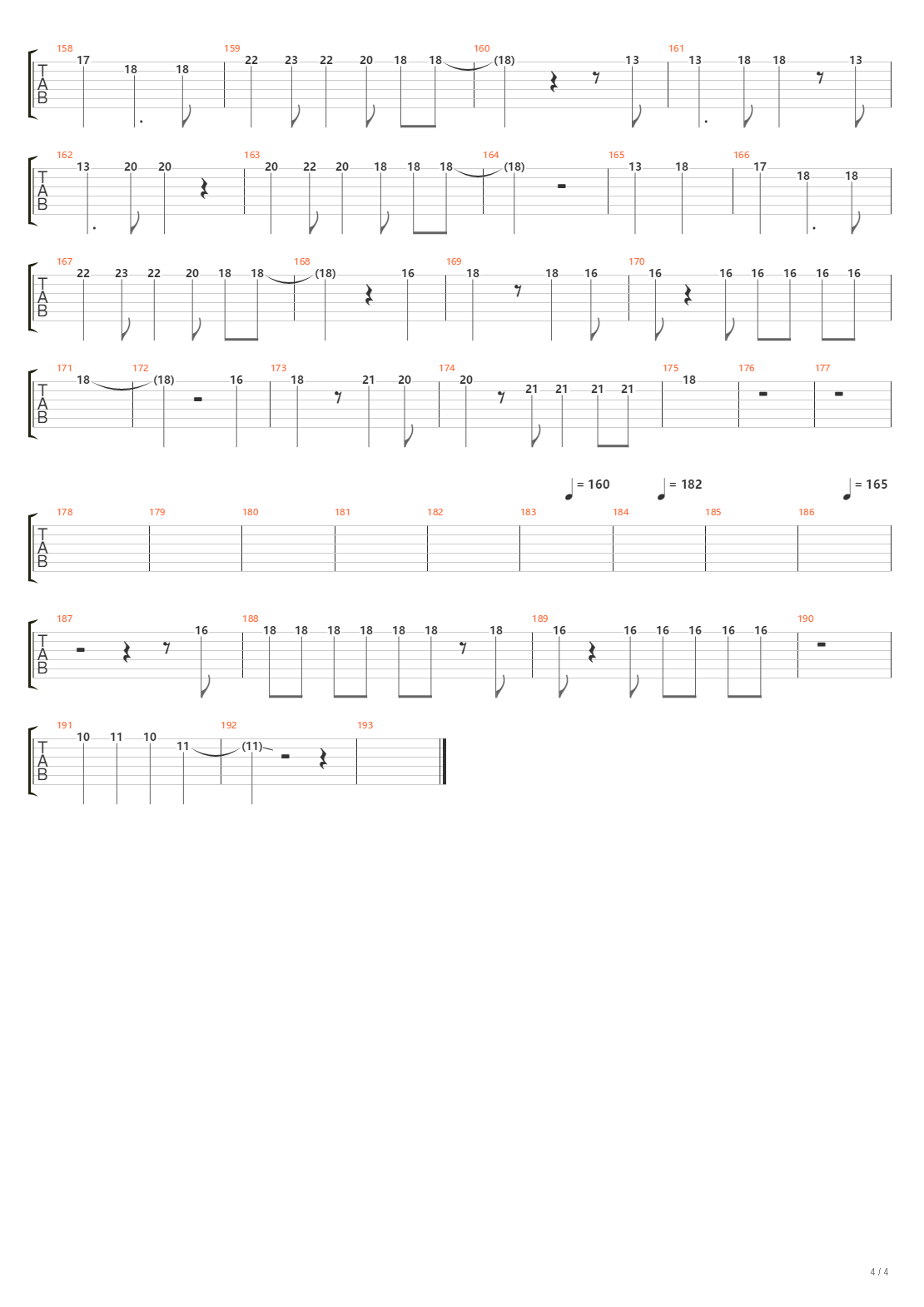 ブラック★ロックシューター(总谱)吉他谱
