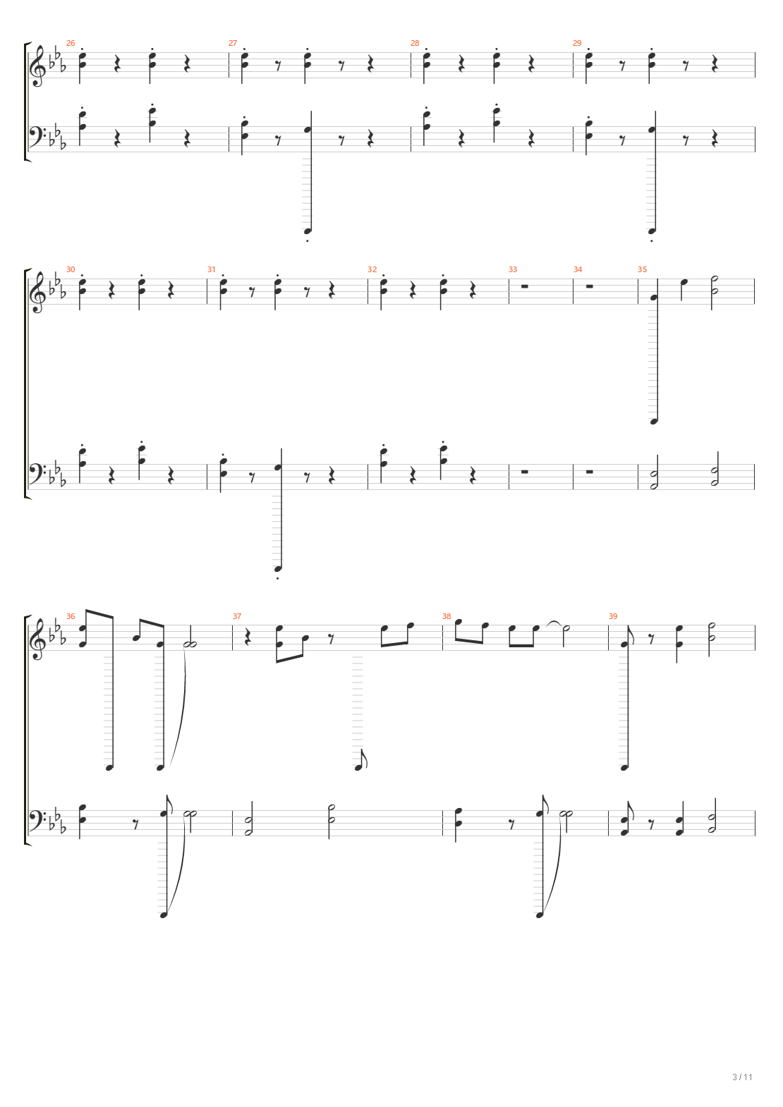 都落ち（落京 全乐器总谱）吉他谱