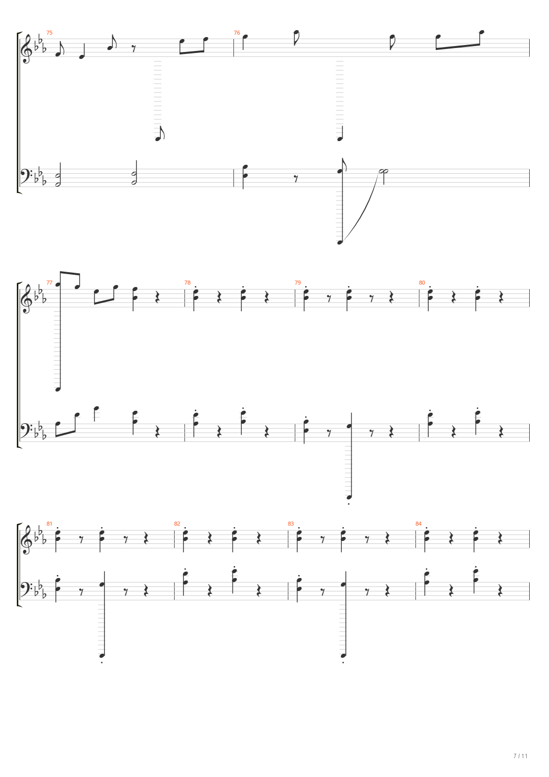 都落ち（落京 全乐器总谱）吉他谱