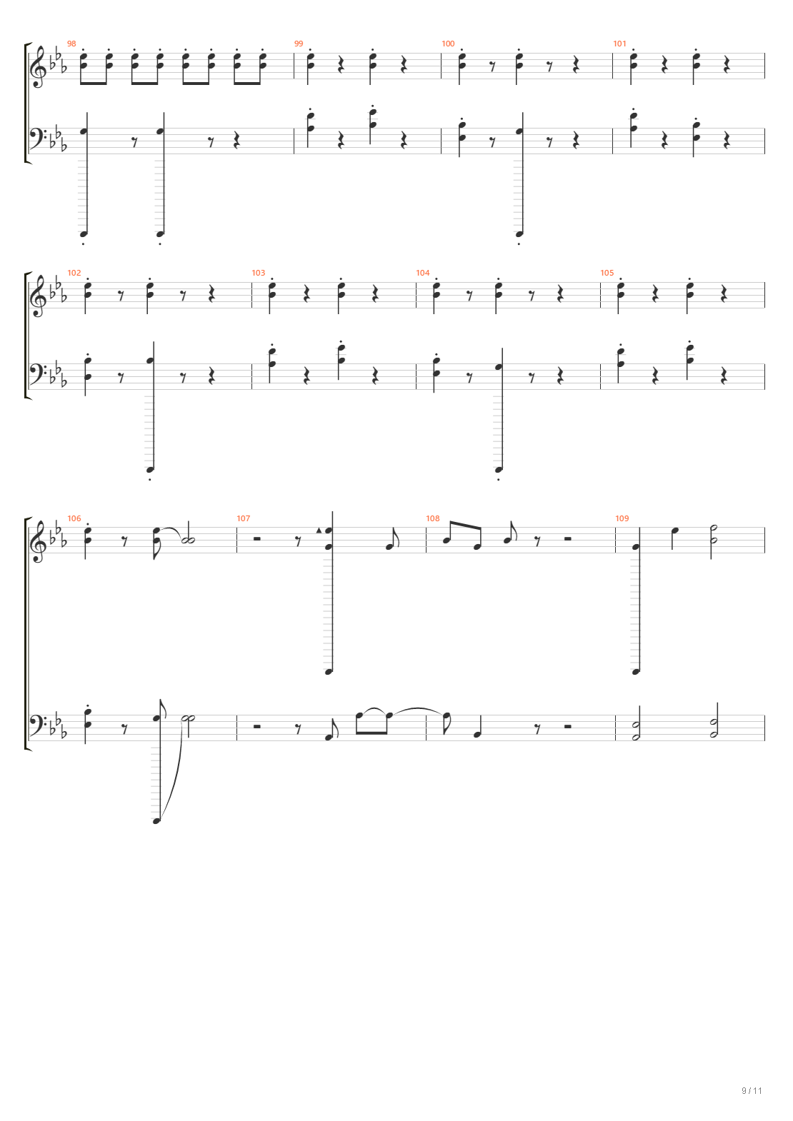 都落ち（落京 全乐器总谱）吉他谱