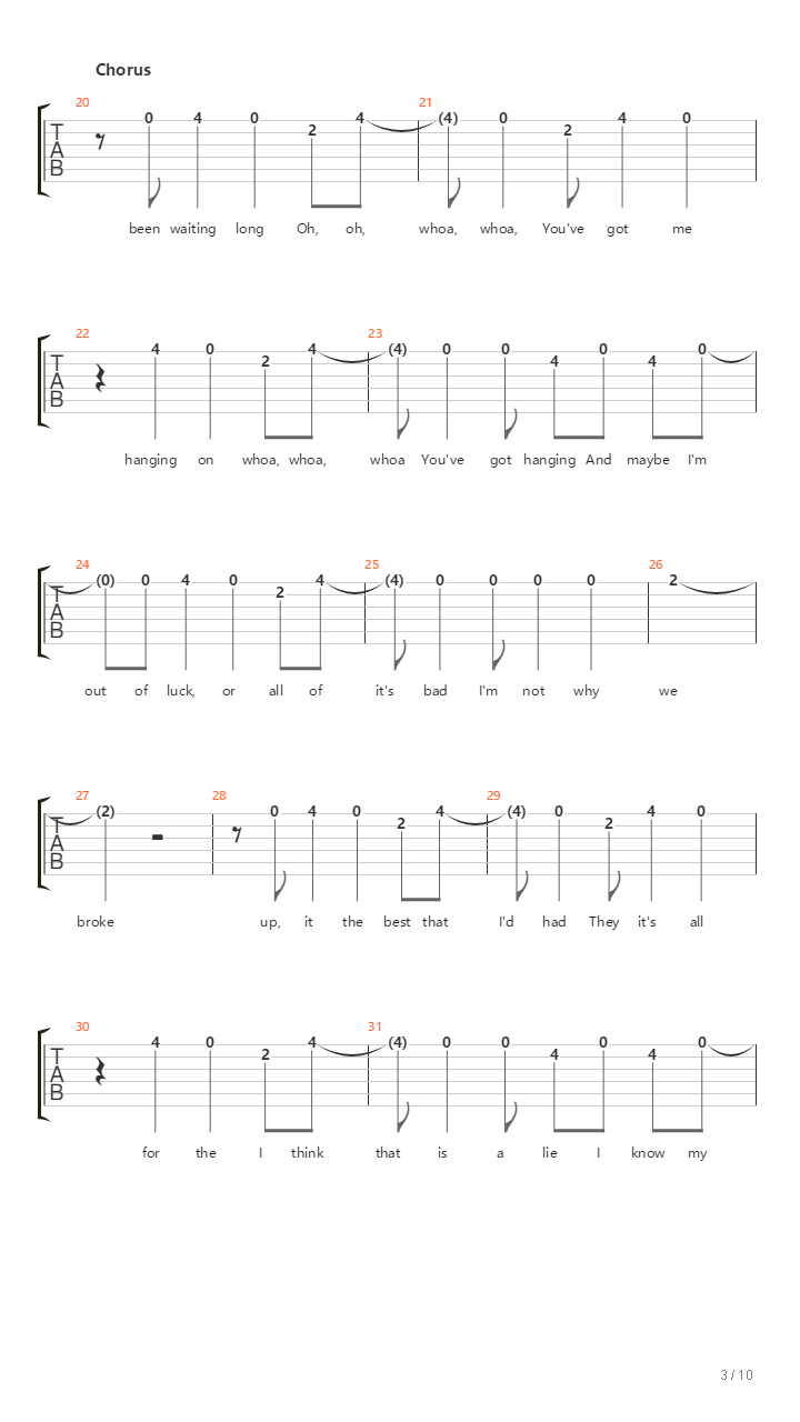 Landmines吉他谱