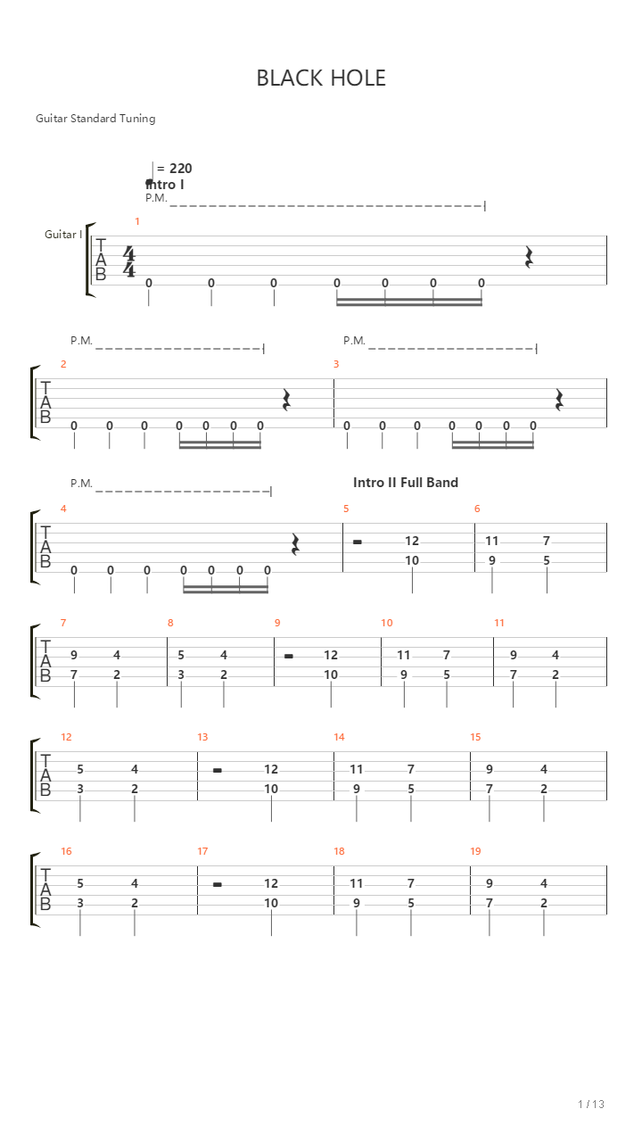 BLACK HOLE吉他谱