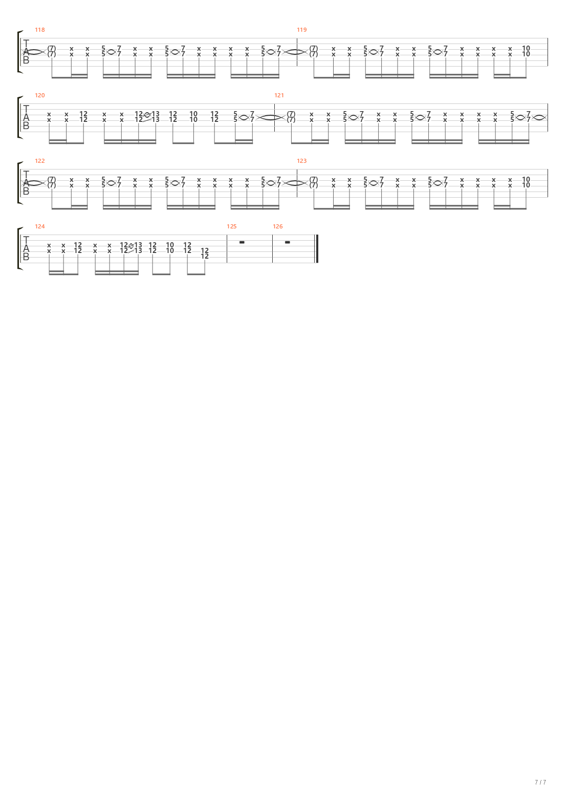 Without Holding Back吉他谱