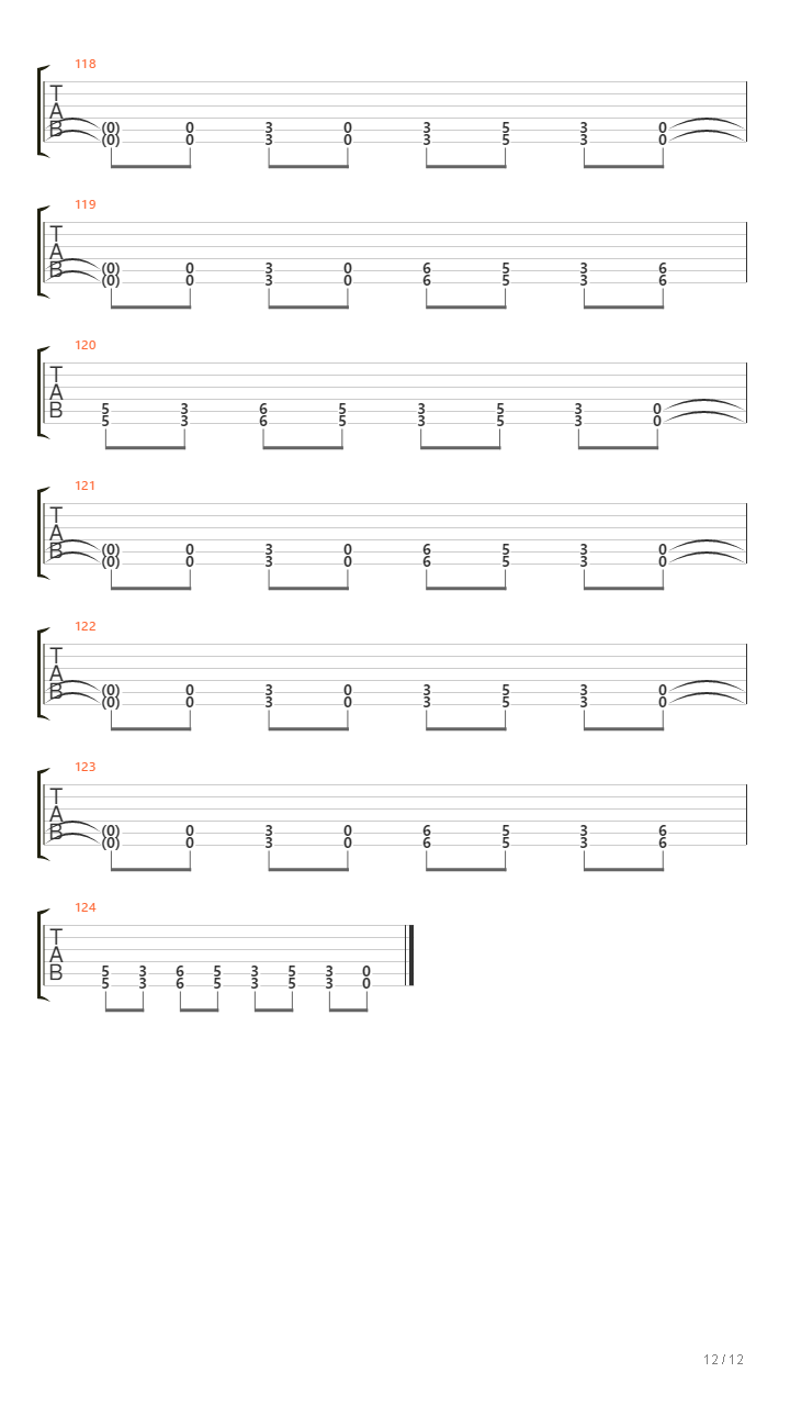 Without Holding Back吉他谱