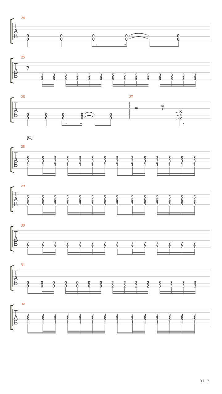 Without Holding Back吉他谱