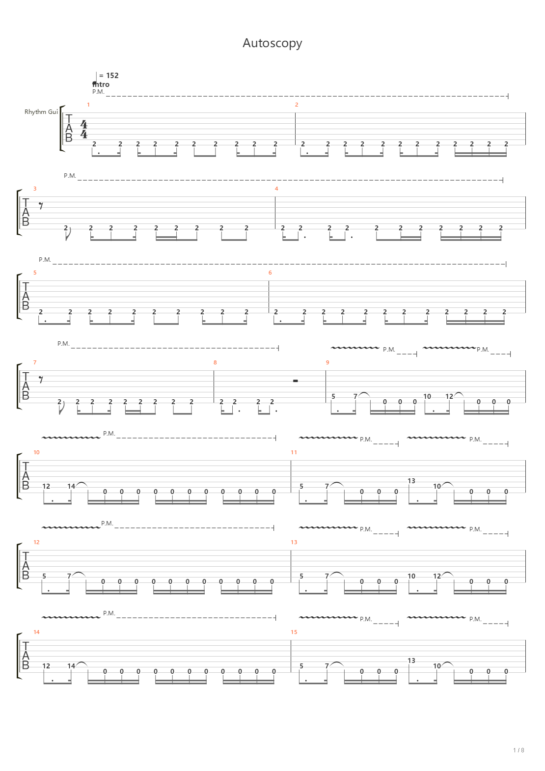 Autoscopy吉他谱
