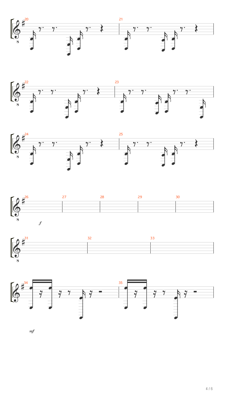 明日方舟 - 终局抵抗者吉他谱
