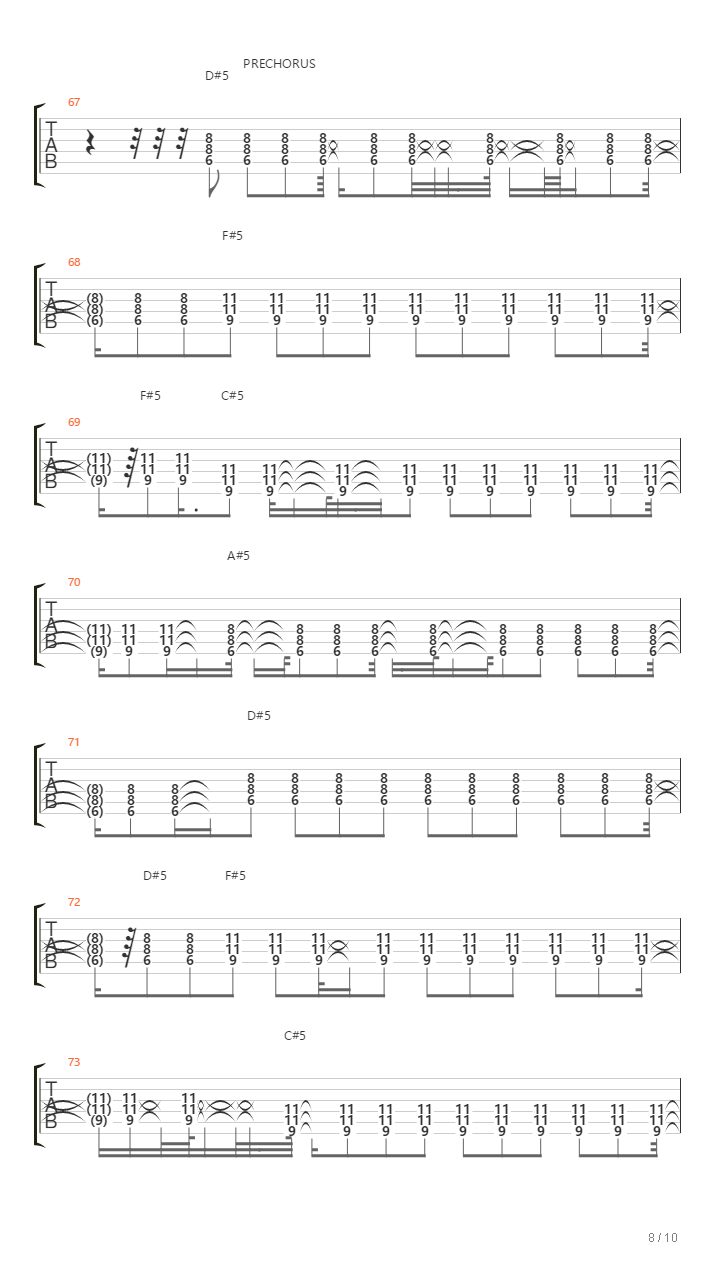 War吉他谱