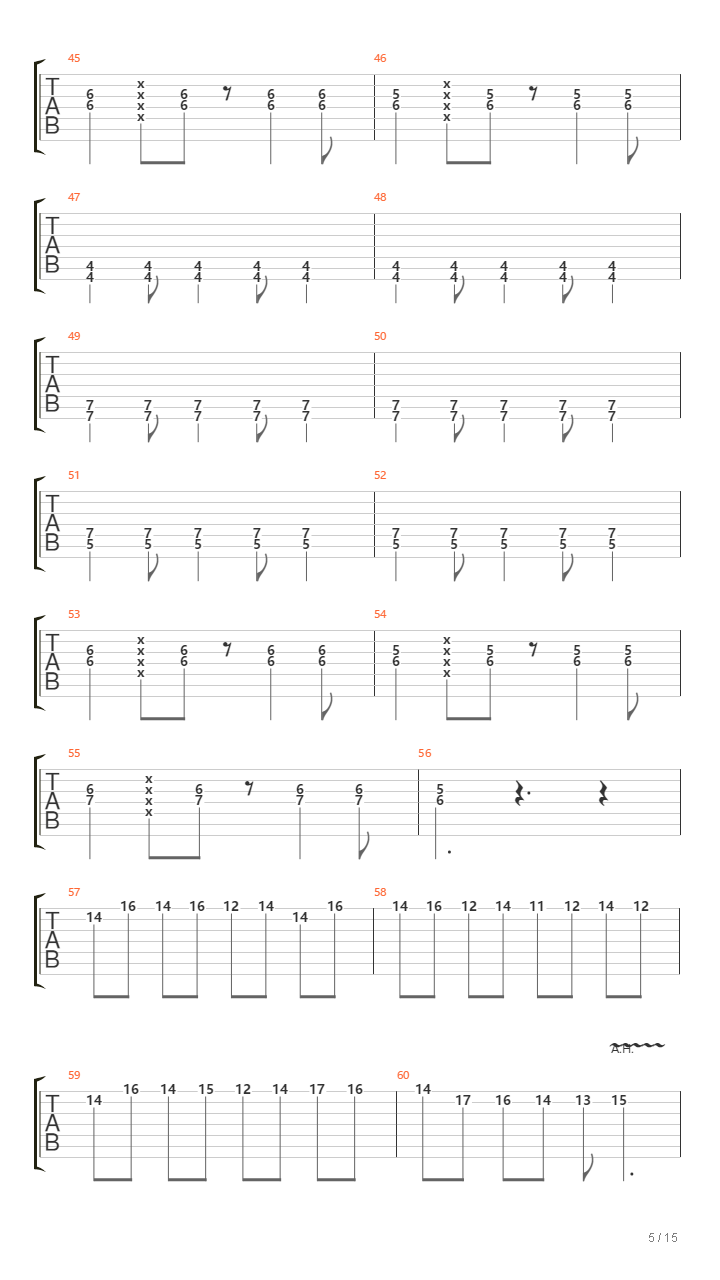 Mas?uerade Rhapsody Re?uest吉他谱