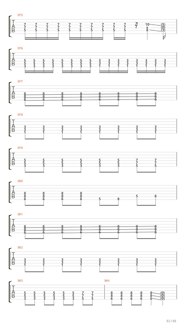 Infinity On High吉他谱