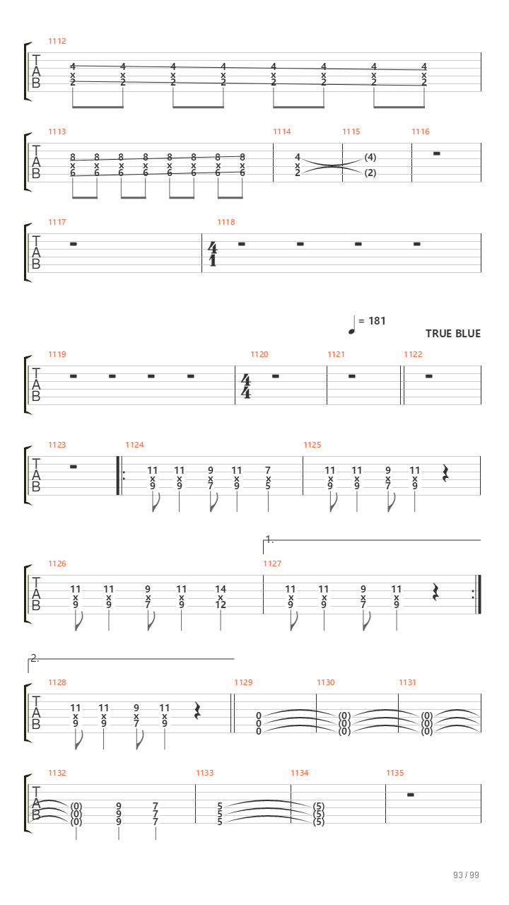 Infinity On High吉他谱