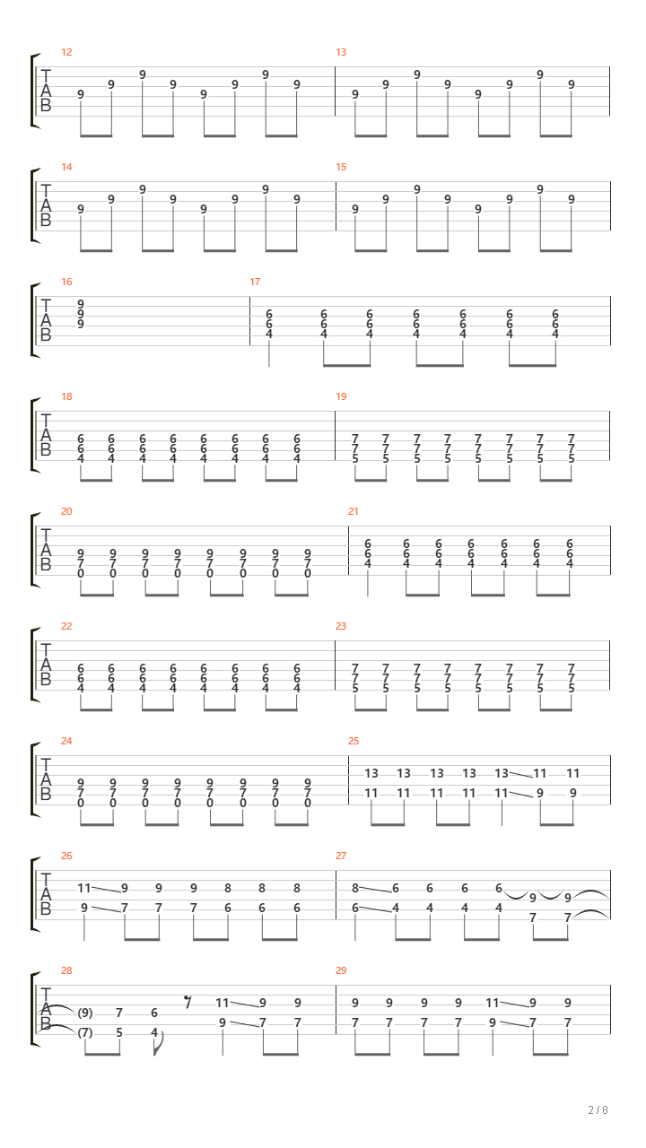 The Autumn Song吉他谱