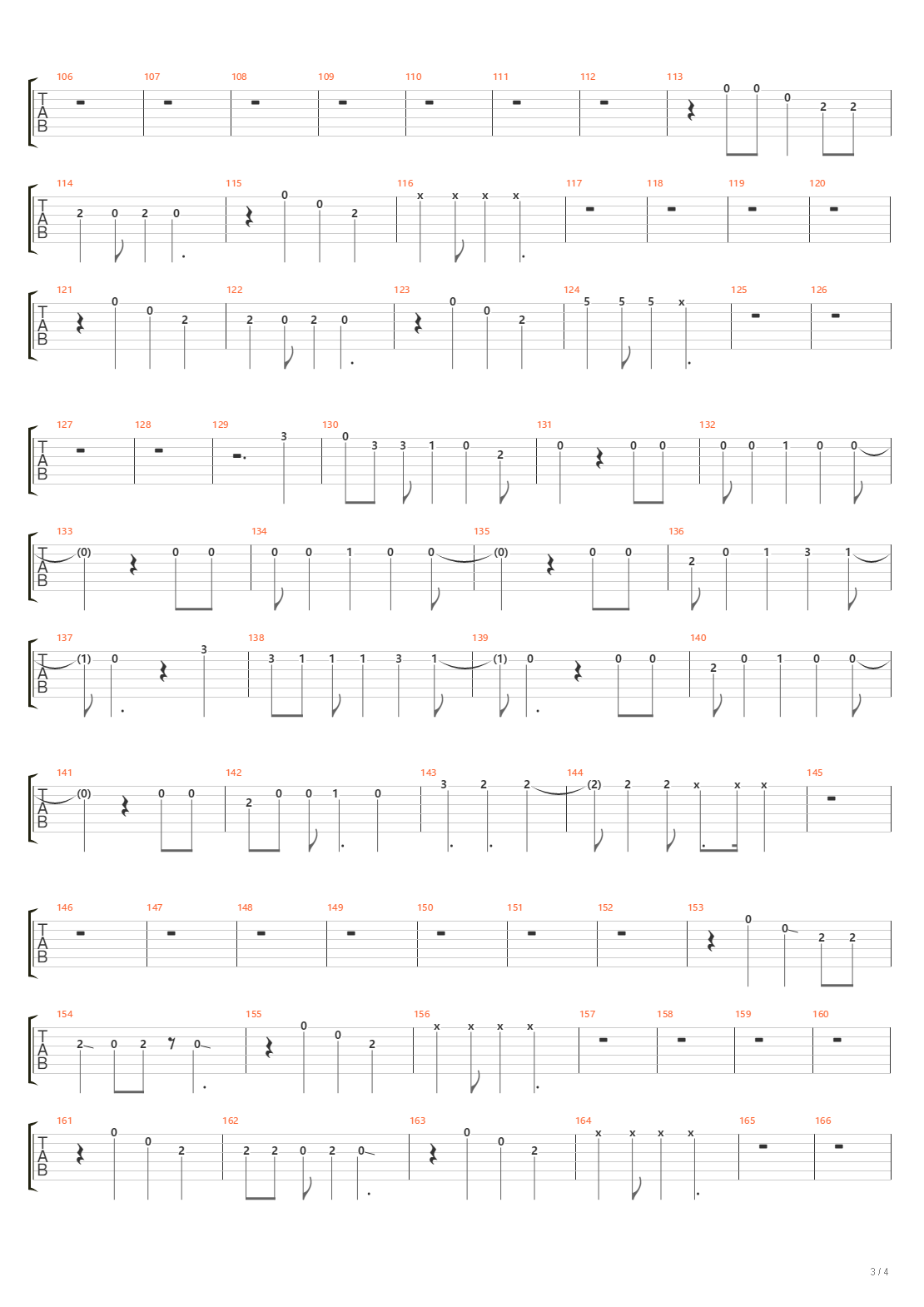 Replica吉他谱