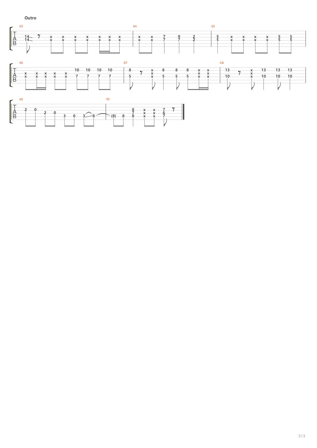 Grayscale Dominator吉他谱