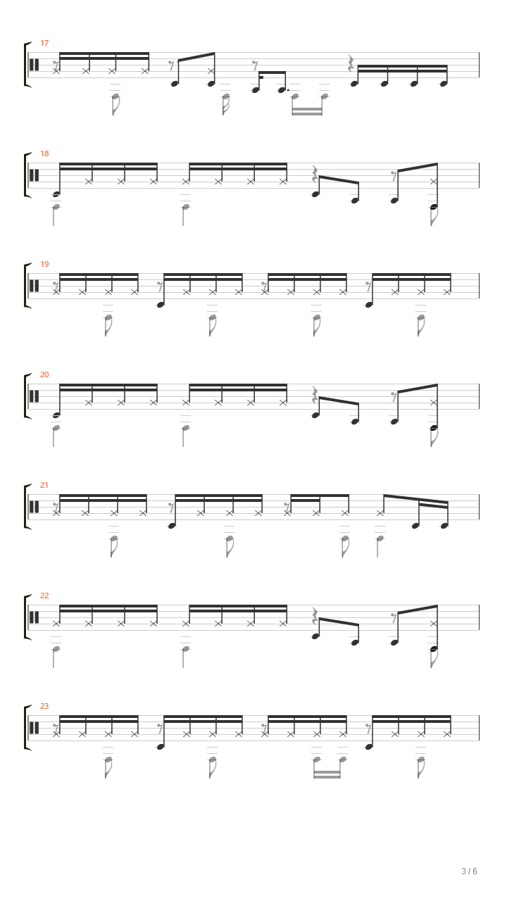 高潔なる教皇（高洁的教皇）【jojo的奇妙冒险 法皇处刑曲 总谱】吉他谱