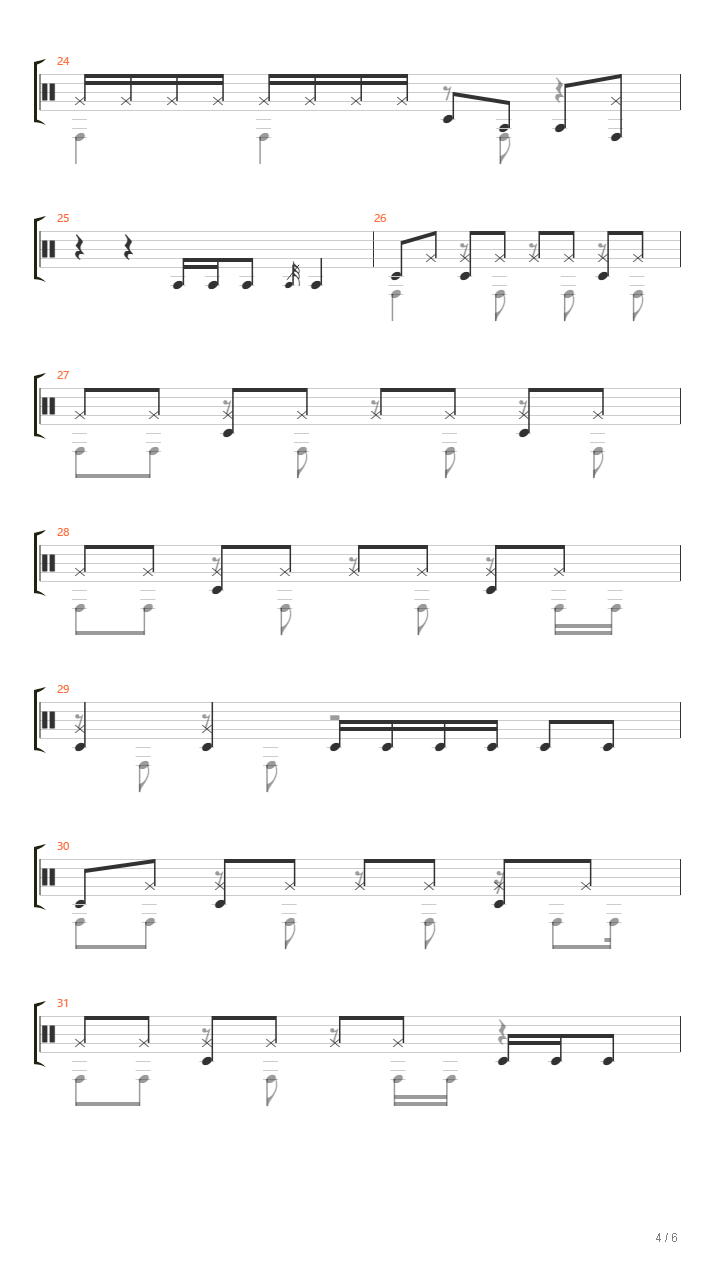 高潔なる教皇（高洁的教皇）【jojo的奇妙冒险 法皇处刑曲 总谱】吉他谱