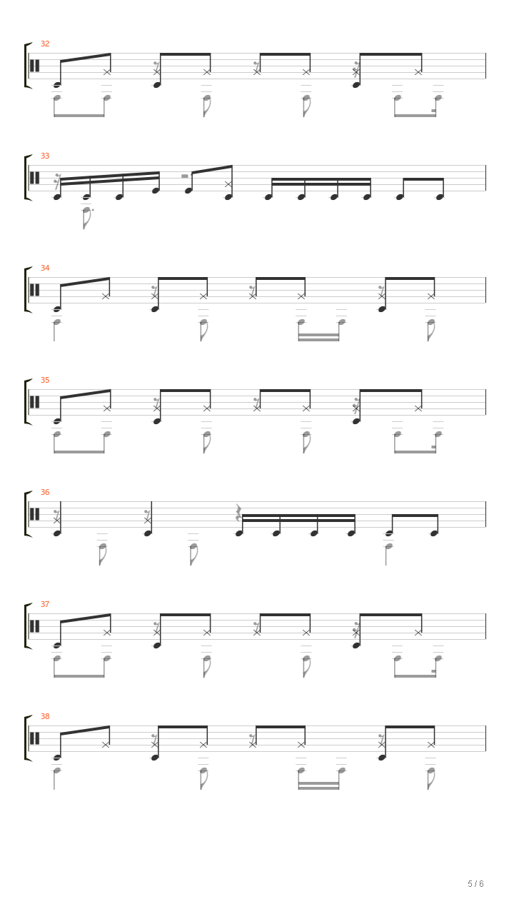 高潔なる教皇（高洁的教皇）【jojo的奇妙冒险 法皇处刑曲 总谱】吉他谱