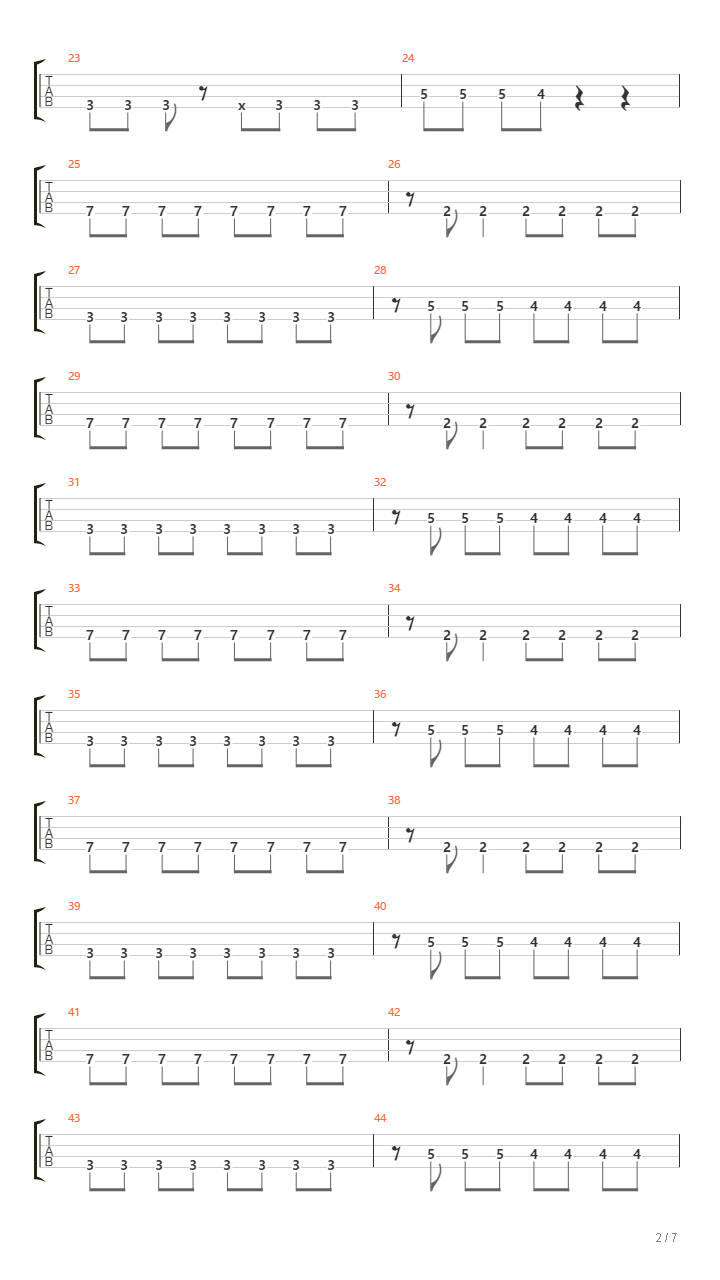sad melody（贝斯谱）吉他谱