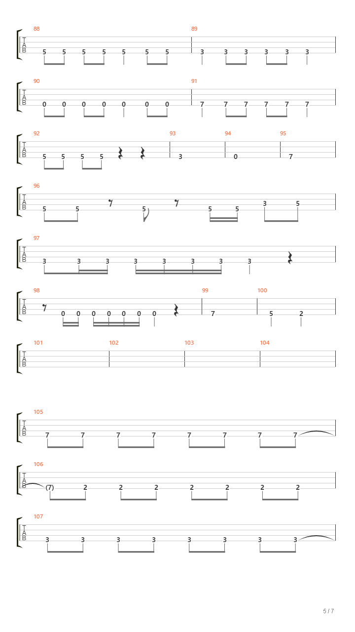 sad melody（贝斯谱）吉他谱