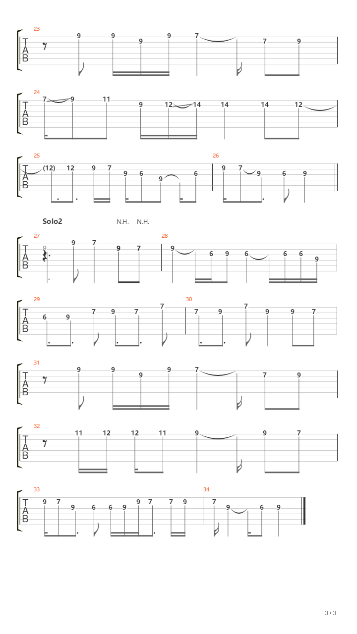 生之响往（solo）吉他谱